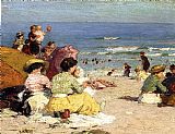 Edward Henry Potthast Beach Scene 1 painting